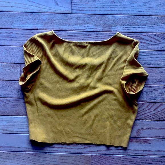 Garage ribbed short sleeve zipper shirt - Picture 3 of 3